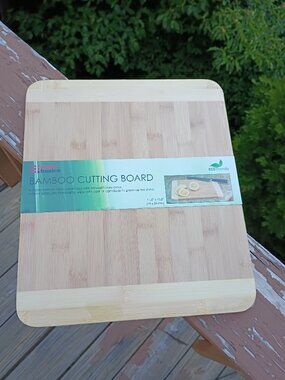 Home Basics Bamboo cutting board 11.5" x 13.5" NEW